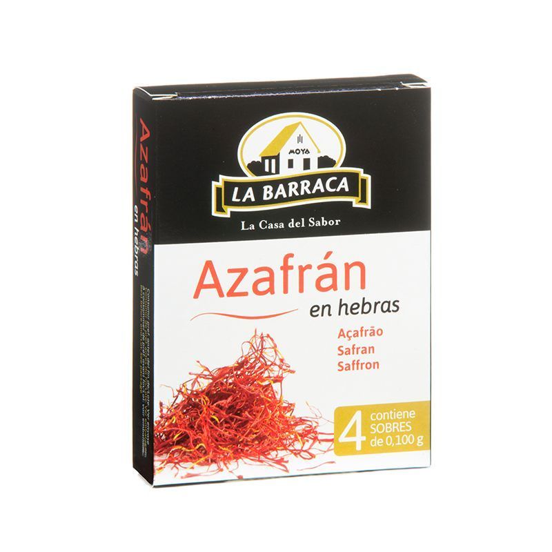 Azafrán Hebra Caja 4 Carteritas 0,400g